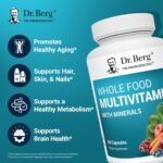 Dr. Berg Whole Food Multivitamin with Minerals - Daily Multivitamin for Men and Women - Includes Premium Whole Food Fruits and Vegetable Blend with Folate, Alpha-lipoic Acid and More - 60 Capsules - Image 3