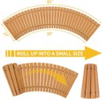 6FT Wooden Garden Pathway, Roll Out Wooden Curved Pathway Weather-Resistant Walkway for Outdoor Patios 17" W Roll Out Hardwood Walkway with Non-Slip Surface Wedding Party Pathways (Curved) - Image 3