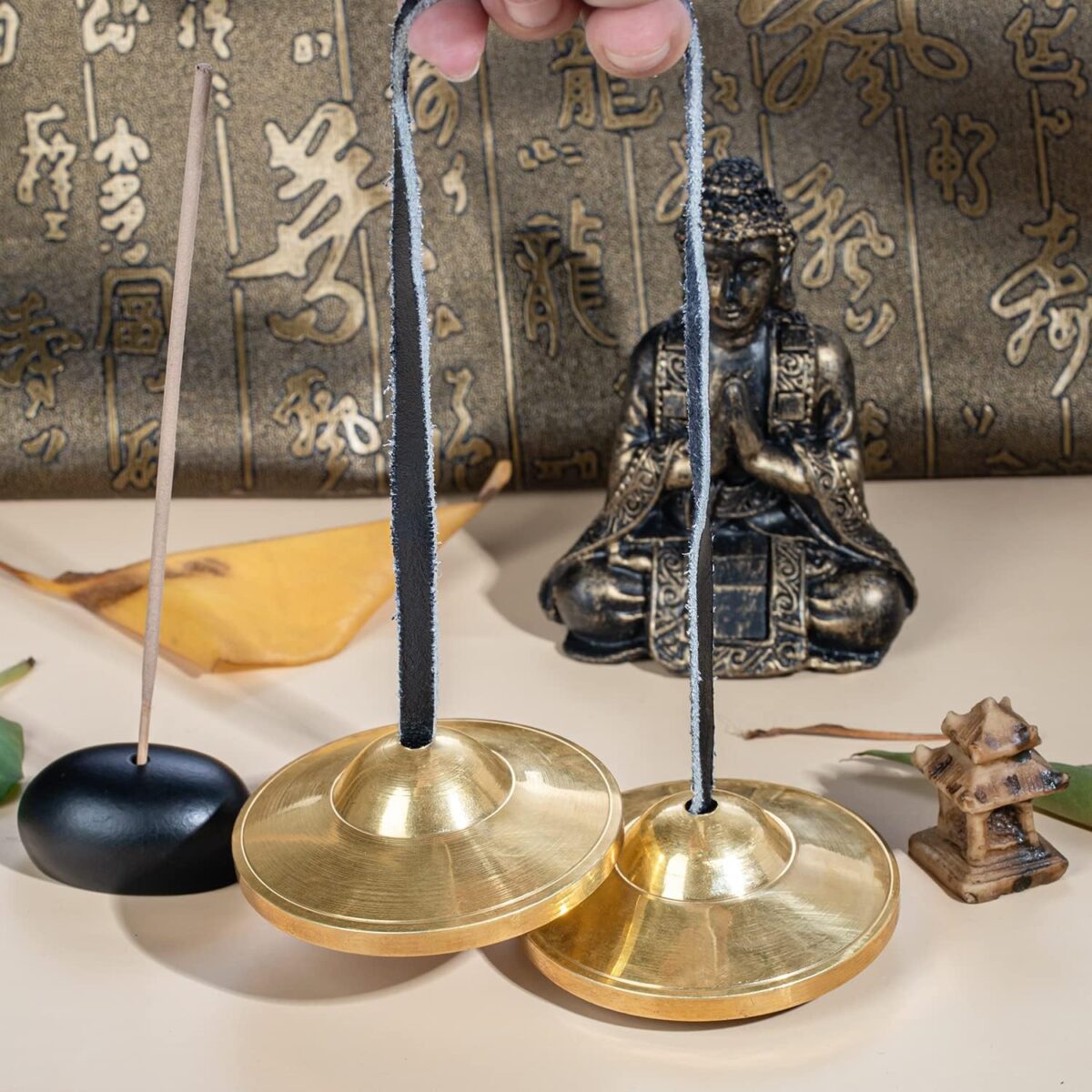 ZenBless Tibetan Tingsha Cymbals 2pcs, with Storage Box and Fabric Case,Meditation Brass Chime Bells for Spiritual Healing Mindfulness, Yoga Buddhist, Relaxation Musical Instruments - Image 6