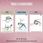 merka Yoga Cards, 50 Yoga Deck Flashcards with Asana Poses for Class Sequencing and Practice, Sanskrit and Cues for Beginners, Teachers, Women Workout Fitness Ideal Gift - Image 2