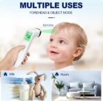 No-Touch Thermometer for Adults and Kids, Accurate Digital Baby Thermometer, FSA HSA Eligible, Fever Alarm & Silent Mode, 2 in 1 Forehead & Object Mode - Image 4