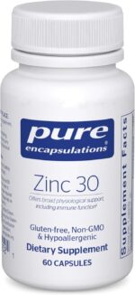 Pure Encapsulations Zinc 30 mg - Supplement for Immune System Support, Growth and Development, and Wound Healing* - with Zinc Picolinate 30 mg - 60 Capsules