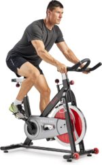 Sunny Health & Fitness Indoor Stationary Exercise Bike, 4-Way Adjustable Seat for Cycling Cardio workout at Home, Optional 49 LB Flywheel, Heavy-Duty & Free SunnyFit App Bluetooth Connect - Image 2