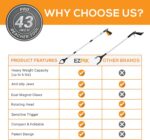 EZPIK Pro 43" Foldable Grabber Reacher Tool for Seniors - Grabbers for Elderly Reaching Tool Heavy Duty Pickup Trash Picker Upper Equipment - Claw Grabber Stick for Reaching Aids, Weed Gripper - Image 2