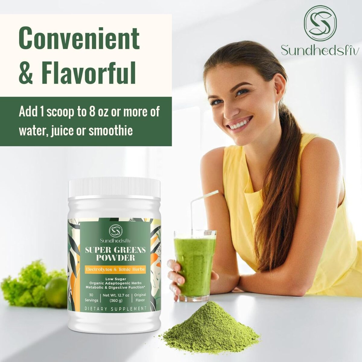 Super Greens Powder Superfood Supplement + Electrolytes & Tonic Herbs | Organic Greens, Adaptogens, Shilajit, Antioxidants, Prebiotic & Probiotic & Postbiotic | for Gut, Energy & Immune | 30 Servings - Image 7