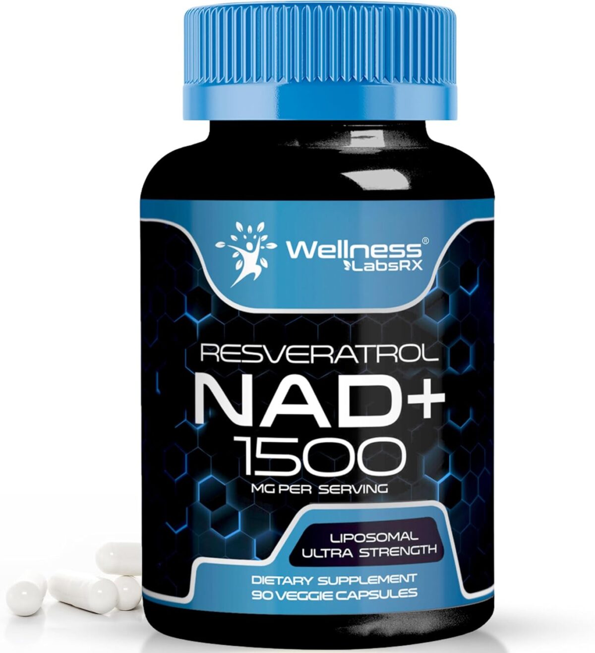 NAD Supplement, 1500mg - Liposomal NAD+ Supplement with Resveratrol, NAD Plus Boosting - Support Cellular Health, Stamina & Healthy Aging - Ultra Strength Capsules, USA Made - Image 1