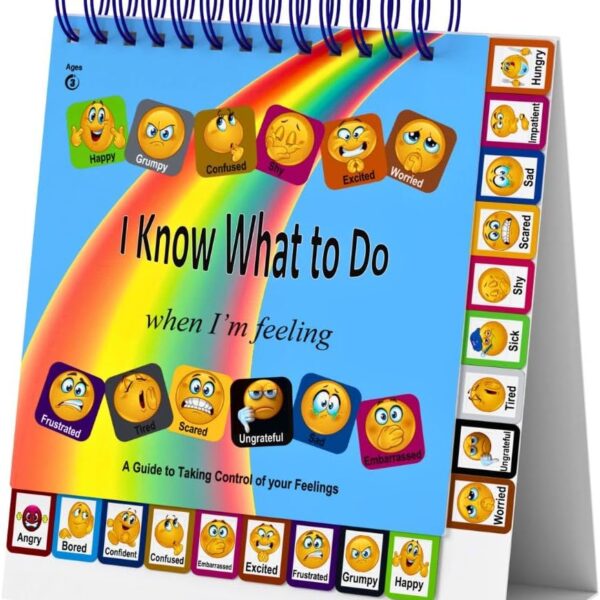 I Know What to Do Flipbook Emotions Chart for Kids Autism Learning Materials Feelings Chart to Identify Feelings and Make Positive Choices Emotions Wheel Calm Down Corner Supplies
