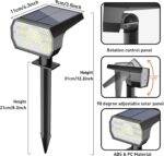 NYMPHY Solar Lights Outdoor Waterproof IP68, 56 LED 3 Lighting Modes Solar Powered Garden Yard Spot Solar Lights for Outside Landscape- 4 Pack (Cool White) - Image 5