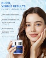 Retinol Cream for Face, Face Moisturizer with Collagen & Hyaluronic Acid, Anti Aging Neck Cream for Tightening Skin, Facial Creams Day & Night for Women and Men 1.7 Fl Oz - Image 3