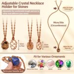Crystals Necklace Holders and Healing Stones Set, 6Pcs Adjustable Crystal Cage with 7 Chakra Crystals and Healing Stones for Yoga, Meditation, Jewelry Gift and Home Decor - Image 5