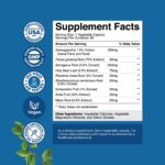 Herbal Adaptogen Mood Support Supplement - Calming Adaptogens Supplement for Stress & Cortisol Management with Ashwagandha Rhodiola Rosea & Maca Root - Vegan Non GMO & Daytime Friendly - 60ct - Image 4