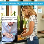 CallToU Caregiver Pager Call Button elderlyWireless SOS Call Button Vibration Pager Nurse Calling Alert System for Home Elderly Disabled Patient 2 SOS Call Buttons/Transmitters 2 Receivers - Image 2