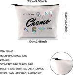 WCGXKO Chemotherapy Treatment Gift for Women All Of My Chemo Shit Cancer Awareness Emergency Bag (My Chemo Shit) - Image 2