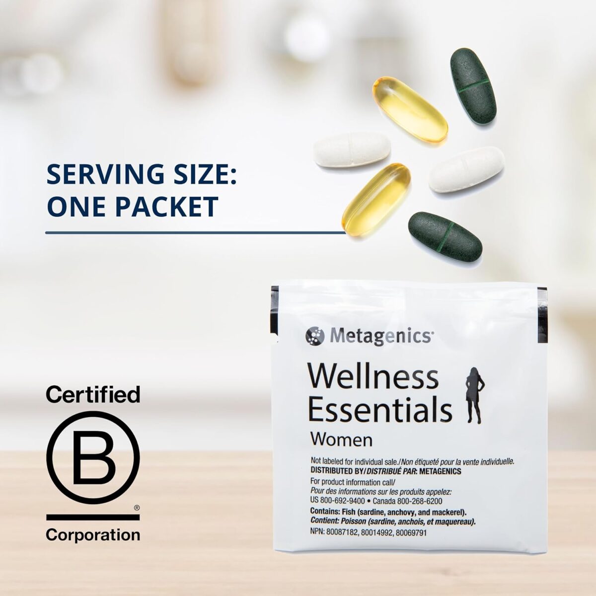 Metagenics Wellness Essentials Women's Daily Packs - 30 Daily Multivitamin Packs - Women's Multivitamins - Bone Density Support* - Omega-3 Fatty Acids - Non-GMO & Gluten Free - 30 Packets - Image 3