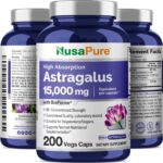 NusaPure Astragalus 15,000mg per Caps 200 Veggie Capsules (Vegetarian, Non-GMO, Vegan) - Image 5