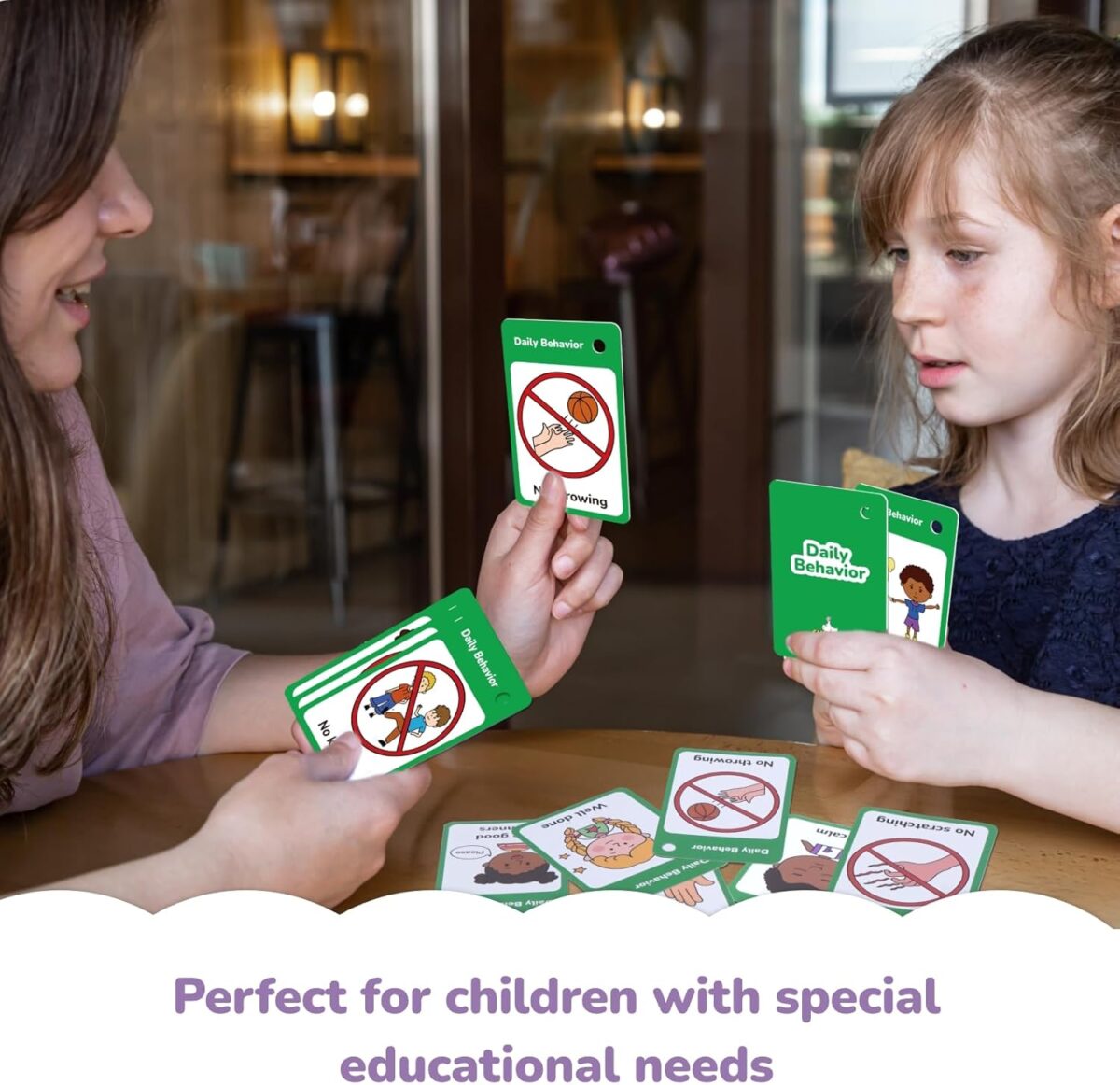 CHEFAN 110 PCS Autism Communication Cards for Speech Delay, Special Needs Visual Aid Language Learning Cue Cards Special Ed Feelings Emotions Flash Cards for Autism Communication - Image 3