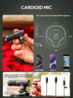 Vlogging Kit for iPhone Youtuber Starter Kit Content Creator Equipment for iPhone 16/15Pro Max with 59'' Extendable Fullsize Tripod, LED Light,Shotgun Mic Video Recording(Vlog K4) - Image 5