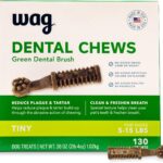 Amazon Brand-Wag Dental Dog Treats to Help Clean Teeth & Freshen Breath - Tiny - Amazon Vine