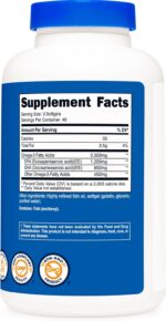 Nutricost Omega 3 Fish Oil - 2500MG, 120 Softgels (40 Serv) - Fish Oil, Wild Caught! 1200mg EPA 850mg DHA - Non-GMO, Gluten Free - Image 5