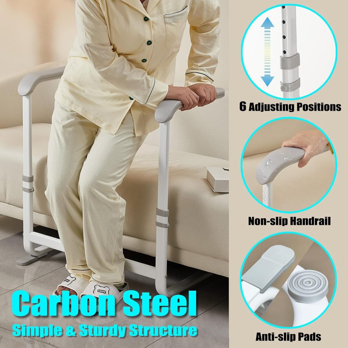 Stand Assist for Elderly, Adjustable Couch Stand, Chair Lift Assist Device, Mobile Stand and Go Chair Assist for Seniors, Patients and Disabilities - Image 4