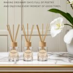 binca vidou Reed Diffuser Set, Lavender Vanilla Orange & Lemon Natural Scent Oil Diffusers with Sticks for Home Office Bathroom Aromatherapy Decor 2.7oz x 3 - Image 8