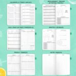 Food and Fitness Journal Hardcover Wellness Planner Workout Journal for Women Men to Track Meal and Exercise Count Calories Weight Loss Diet Training Weight Loss Tracker Undated Home and Gym - Image 4