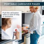 Caregiver Pager Call Button Wireless Call Bell Alert Buttons for Patients Elderly Seniors Home Portable Nurse Call System Bed Alarm Fall Prevention Emergency - Image 2