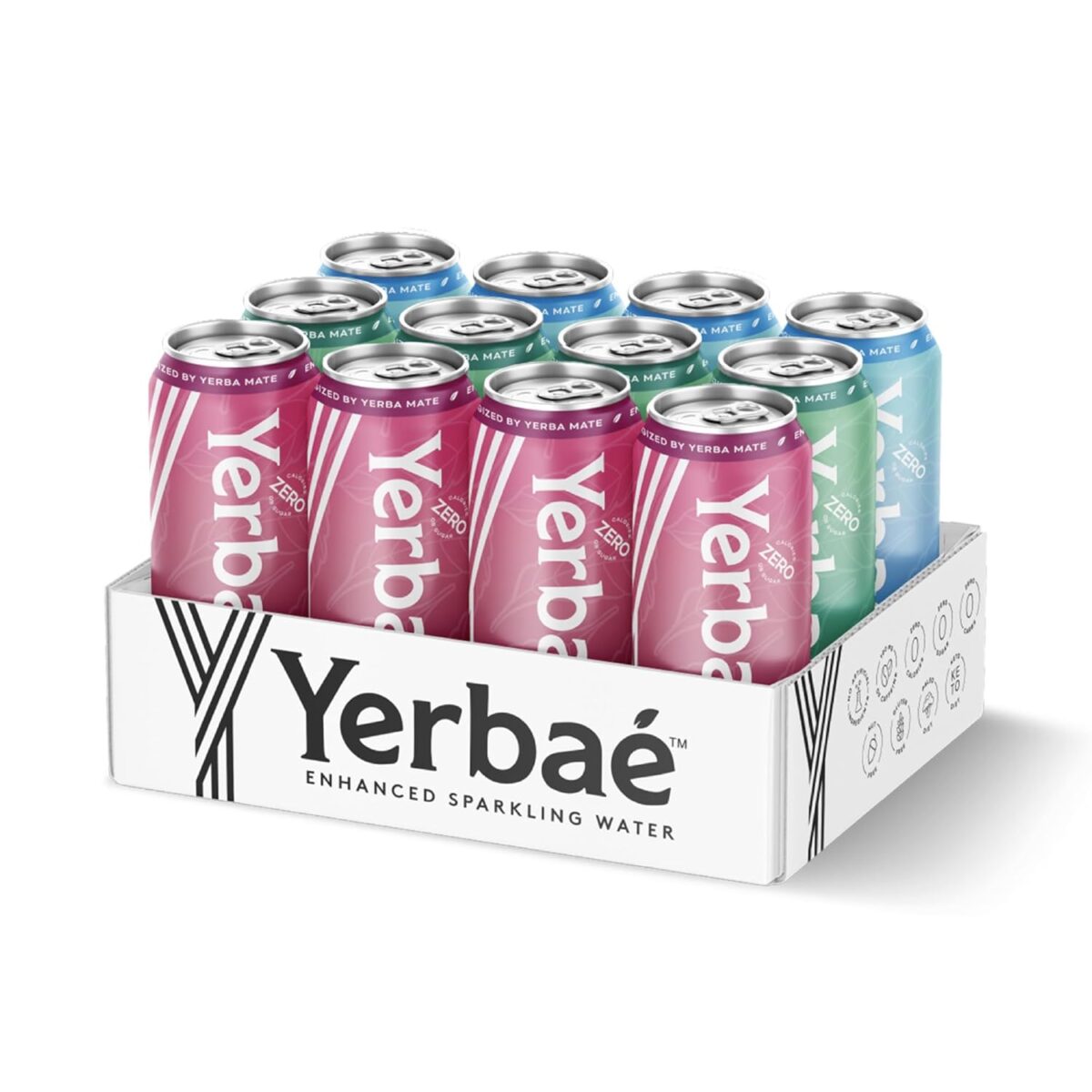 Yerbaé Energy Beverage - Variety Power Pack, 0 Sugar, 0 Calories, 0 Carbs. Yerbae is Energized by Yerba Mate, Plant-Based, Healthy Alternative to Sugary Energy Drinks, 16oz cans (12 Pack) - Image 2
