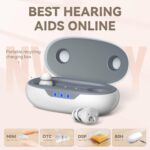OTC Hearing Aids for Seniors - Hearing Aids with Digital Chips, Supermini Rechargeable Hearing Amplifiers Invisible with 16-Channel Sound Processing 3 Volume and 80H Wireless Charging Case (White) - Image 2