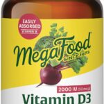 MegaFood Vitamin D3 2000 IU (50 mcg) - Vitamin D Supplements With Real Food, Immune Support, Supports Bones, Teeth & Muscles, Vegetarian, Certified Non-GMO, Kosher – 90 Tablets, 90 Servings