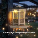 2 Pack Solar Bird Feeders for Outdoors Hanging - Attract Wild Birds & Cardinals, Elegant Minimalist Design, Garden Décor, Unique Gift - Image 3