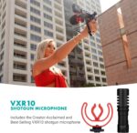 Movo iVlogger-PRO Vlogging Kit with Full Tripod for iPhone/Android - USB-C/Lightning YouTube Starter Kit for Content Creators - Accessories: Phone Tripod, Phone Mount, RGB Light and VXR10 Shotgun Mic - Image 3