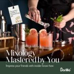Barillio Bartender Kit - Stainless-Steel Cocktail Shaker Set w/Bamboo Stand - Mixology Bar Tools w/Drink Shaker, Mixer Spoon & Muddler for Cocktails - Home Bar Accessories - 23-Pc Bar Set - Silver - Image 3