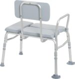 Drive Medical 12005KD-1 Padded Shower Seat Chair, Gray - Image 3
