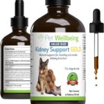 Pet Wellbeing Kidney Support Gold for Dogs - Supports Healthy Kidney Function, Fluid Balance, Energy Levels, Rehmannia, Dong Quai - Veterinarian-Formulated Herbal Supplement 4 oz (118 ml)