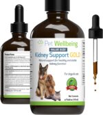 Pet Wellbeing Kidney Support Gold for Dogs - Supports Healthy Kidney Function, Fluid Balance, Energy Levels, Rehmannia, Dong Quai - Veterinarian-Formulated Herbal Supplement 4 oz (118 ml)