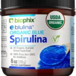 biophix Blue Spirulina Powder Organic 6 oz – Natural Dye Pigment Nutrient-Rich Algae – Blue Algae Supplement – Pure Organic Espirulina Azul en Polvo – 170 Servings