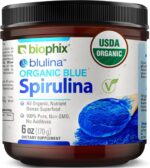 biophix Blue Spirulina Powder Organic 6 oz – Natural Dye Pigment Nutrient-Rich Algae – Blue Algae Supplement – Pure Organic Espirulina Azul en Polvo – 170 Servings