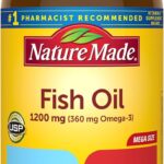 Nature Made Fish Oil 1200 mg Softgels, Fish Oil Supplements, Omega 3 Fish Oil for Healthy Heart Support, Omega 3 Supplement with 230 Softgels, 115 Day Supply