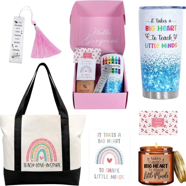 Teacher Appreciation Gifts, Best Teachers Gift for Women, Teacher Christmas Gifts, Unique Funny Thank You/Retirement/Christmas/Birthday Baskets Present for Teachers
