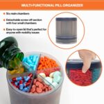 Monster Supplement Medication Pill Dispenser with 10 Adjustable Compartments - Extra Large Pill Bottle - Easy to Dispense (Monster Fit 10) - Image 4