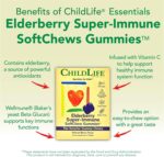 CHILDLIFE ESSENTIALS Elderberry Super-Immune SoftChew Gummies for Kids - Immune Support with Vitamin C & Vitamin D3, Elderberry Immune Supplement for Babies, Toddlers & Children - Berry, 27 Softchews - Image 5