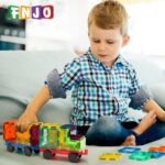 FNJO Magnetic Tiles, 100PCS Building Blocks, Magnets Building Set, STEM Construction Stacking Toy Gift for Kids 3+ Boys and Girls Preschool Kindergarden Toy - Image 6