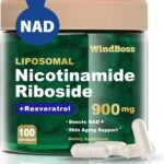 NAD Nicotinamide Riboside Resveratrol, Liposomal NAD Supplements for Women & Men, NMN Supplement Alternative, NAD Supplement - 100 Capsules