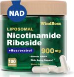 NAD Nicotinamide Riboside Resveratrol, Liposomal NAD Supplements for Women & Men, NMN Supplement Alternative, NAD Supplement - 100 Capsules