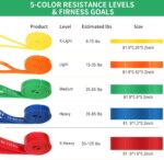 Resistance Bands, Pull Up Bands, Workout Bands for Exercise, Thick Heavy Resistance Band Set with Door Anchor, Elastic Bands for Body Stretching, Crossfit Training at Home/Gym Men & Women Women - Image 4