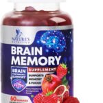 Brain Supplement Gummies for Concentration Memory & Focus Support - Brain Clarity Health with B6 B12, Phosphatidylserine, Coffee Extract, Nootropics Cognitive Vitamins for Adults - 60 Vegan Gummies