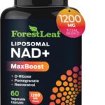 NAD Supplement, Liposomal NAD Resveratrol Supplement for Women & Men 1200mg w/ D-Ribose & Pomegranate NAD+ Plus MaxBoost for Longevity, Anti-Aging, Cellular Energy, NMN Alternative (60 Caps)