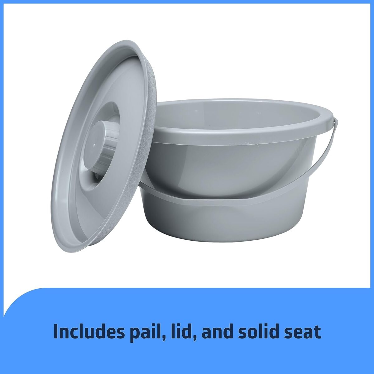 Medline Bariatric Drop-Arm Commode - Heavy Duty Steel Toilet Chair for Disabled and Elderly, 1,000 lb. Weight Capacity - Image 6