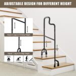 Stair Climbing Assist Cane for Both Walk Up and Down Stairs, Elderly Stair Lift Assist Devices with Adjustable Height fits Most Standard Steps, Step Helper for Those with Sore HIPS and Knees - Image 2